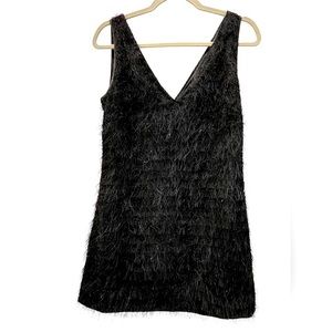 Nice mini dress with fringes and glitter size S